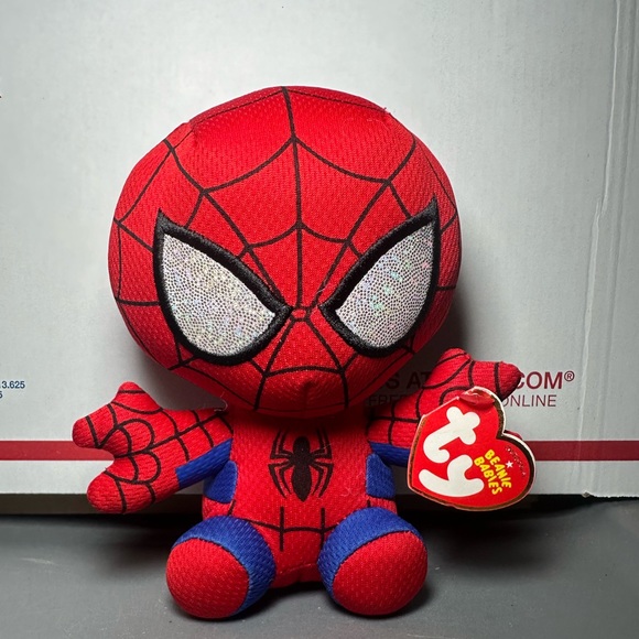 Ty Beanie Babies Red Spider-Man Plush Toy - Picture 1 of 8